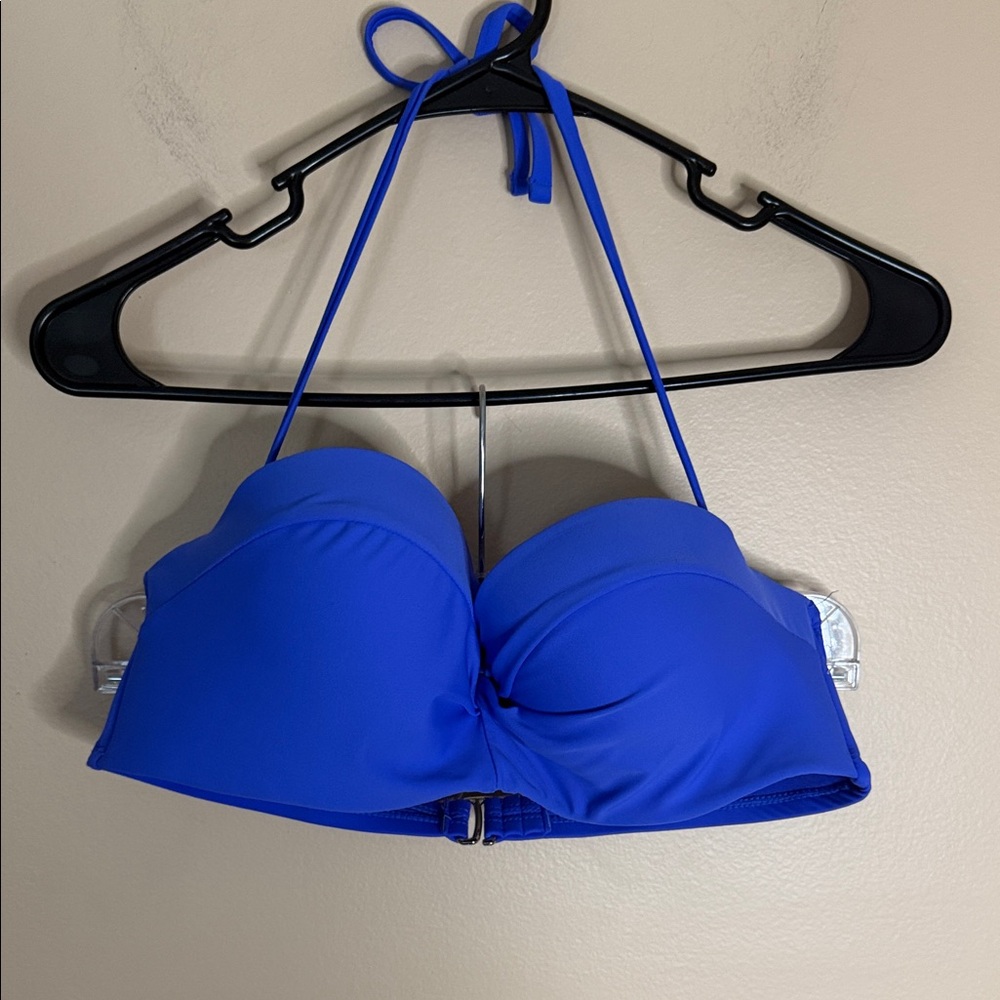 Catalina Electric Blue Halter Bandeau Bikini Top